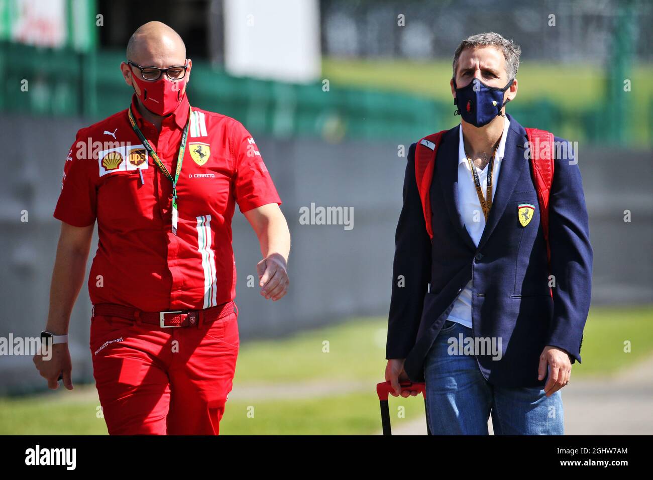 Ferrari. 30.07.2020. Championnat du monde de Formule 1, Rd 4, Grand Prix de Grande-Bretagne, Silverstone, Angleterre, Journée de préparation. Le crédit photo doit être lu : images XPB/Press Association. Banque D'Images