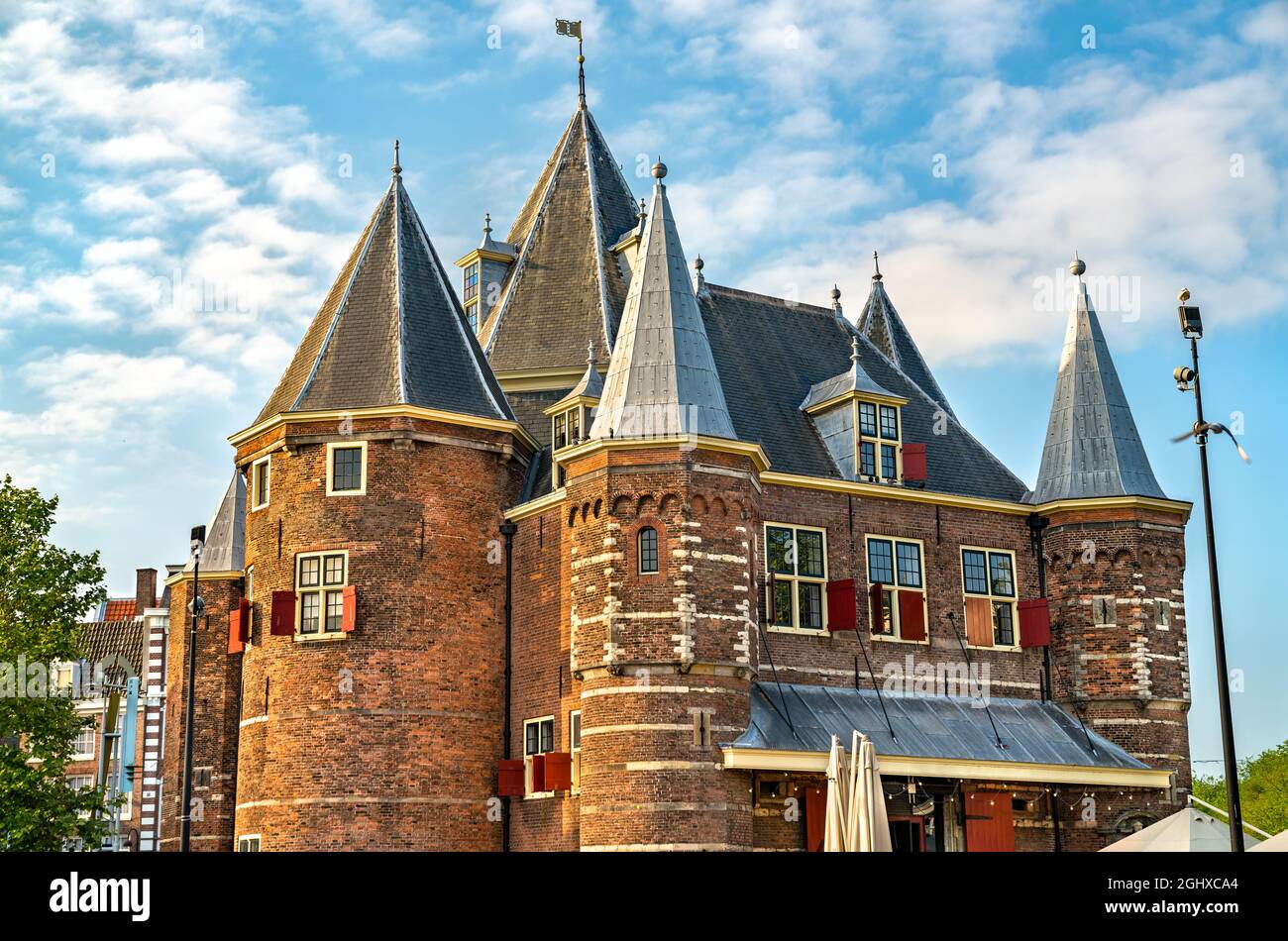 Le Waag, un bâtiment historique à Amsterdam, aux pays-Bas Banque D'Images