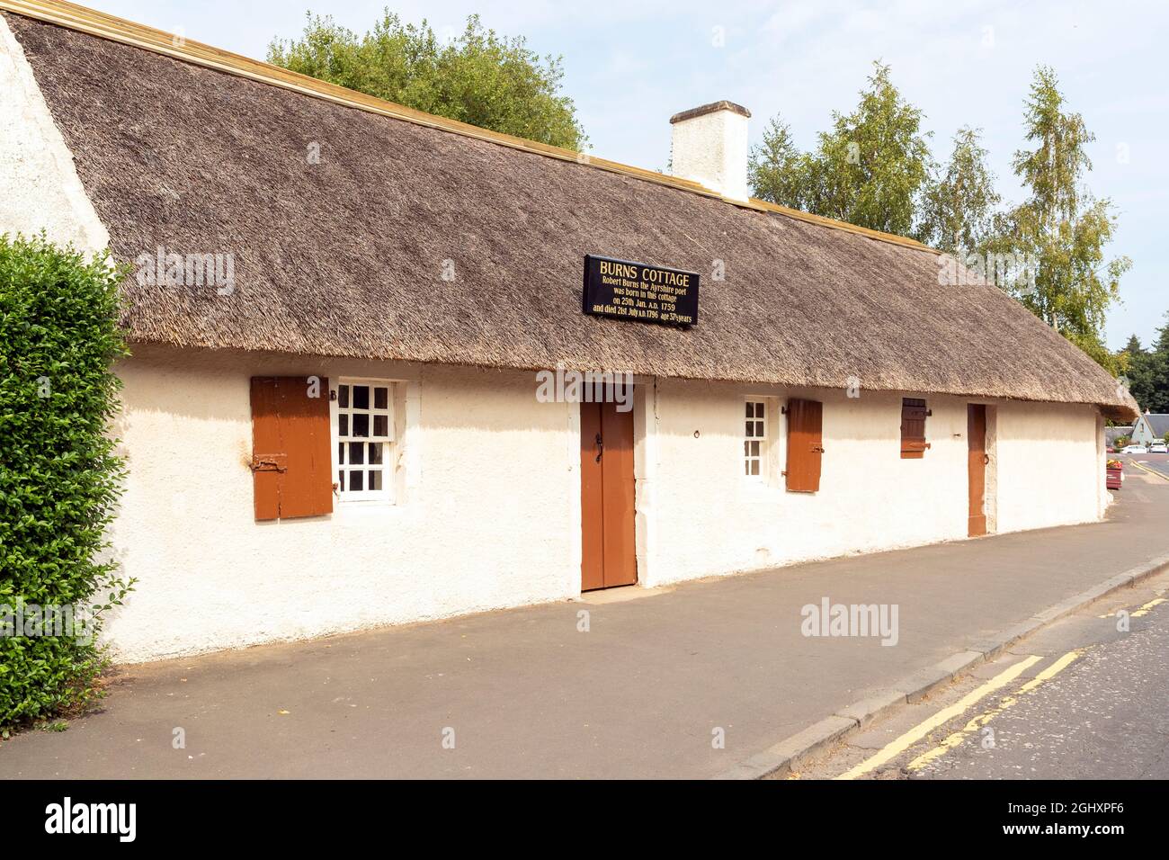 Robert Burns Cottage, Burns Cottage, Alloway, Ayr, Écosse, ROYAUME-UNI Banque D'Images