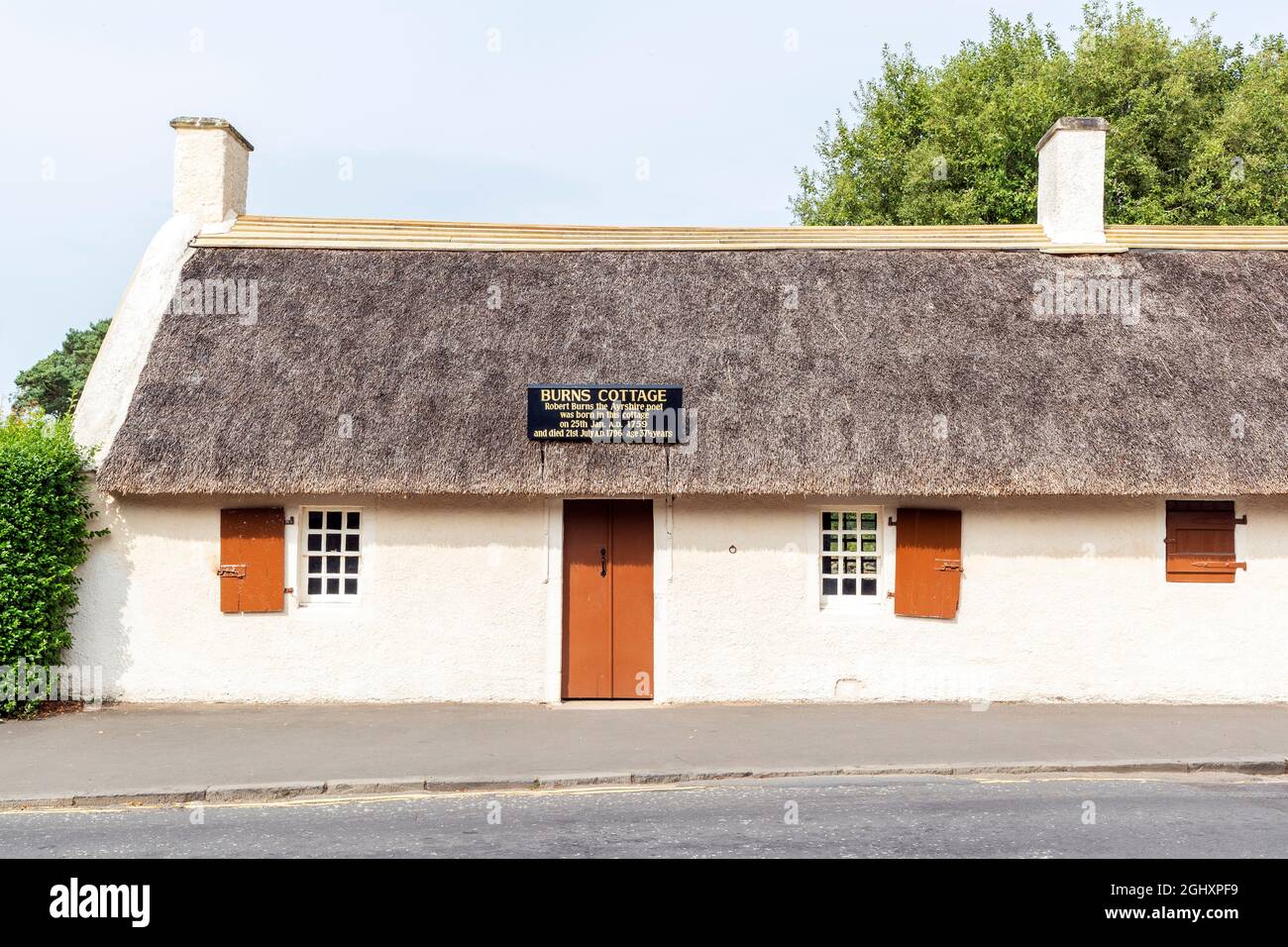 Robert Burns Cottage, Burns Cottage, Alloway, Ayr, Écosse, ROYAUME-UNI Banque D'Images