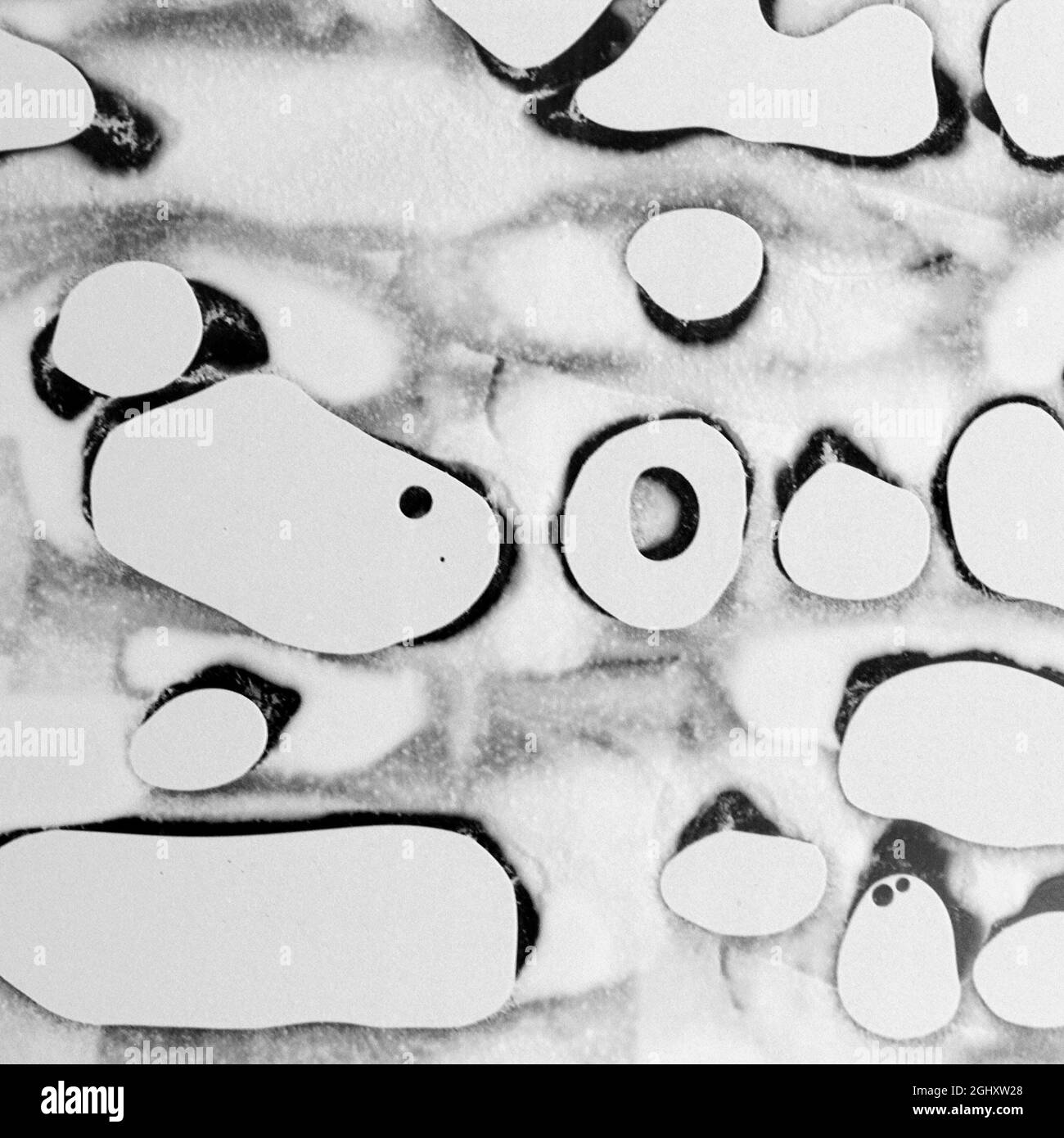 Résumé fond aquarelle dessiné à la main, taches aquarelles entre les verres humides. Objectif macro utilisé. Banque D'Images