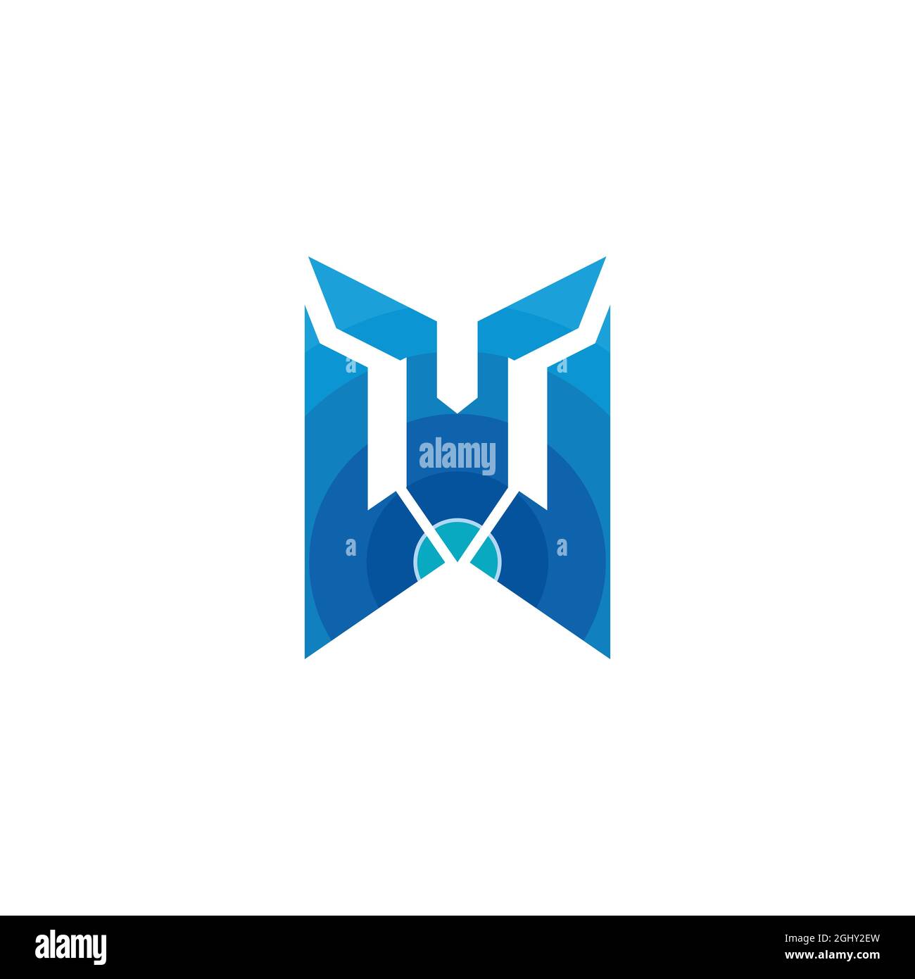 Initiales de l'alphabet logo TW, WT avec icône et stylo Illustration de Vecteur