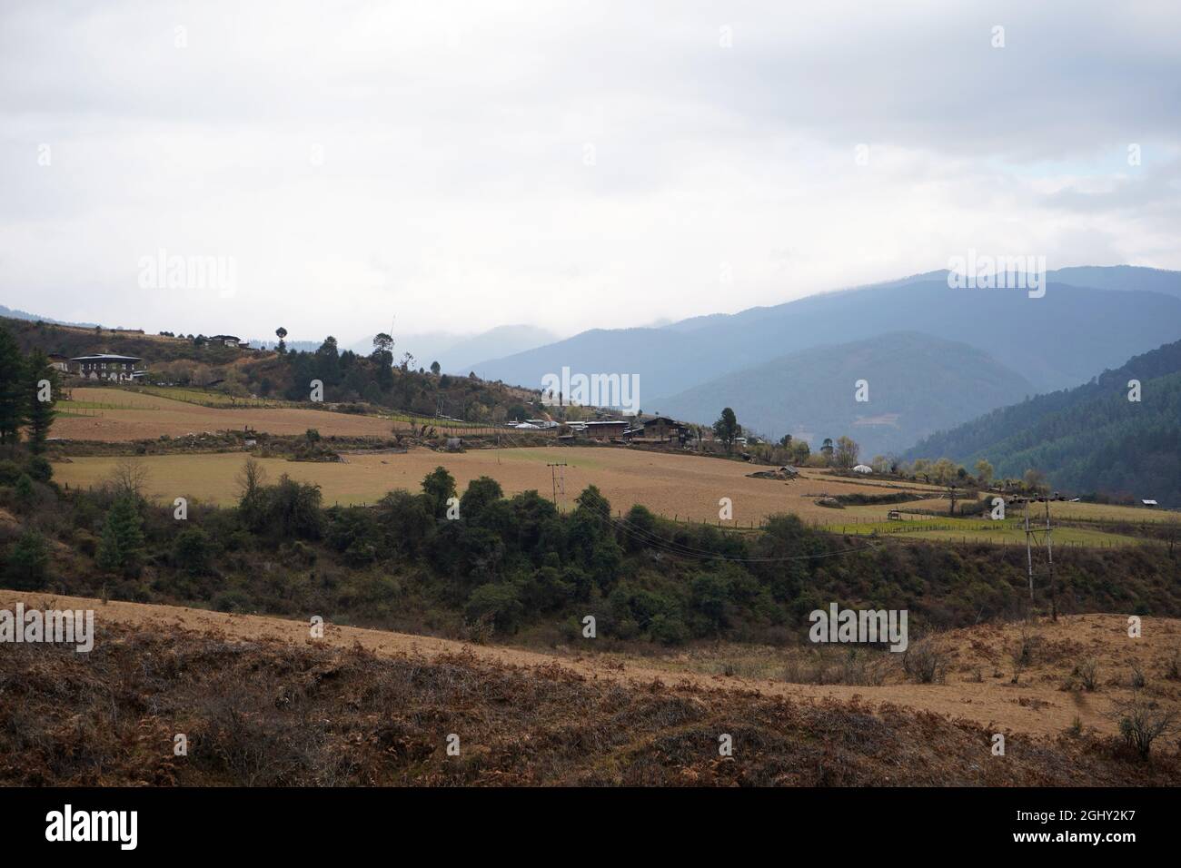 Randonnée dans la vallée reculée de Tang, dans l'est du Bhoutan Banque D'Images
