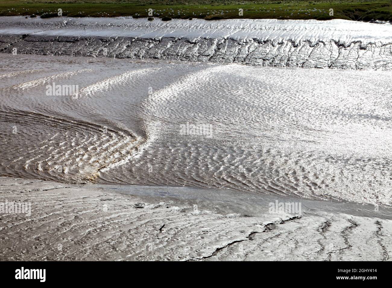 Le Bladnoch Tidal Bore, vu de près du port de Wigtown dans la réserve naturelle locale de Wigtown Bay Banque D'Images