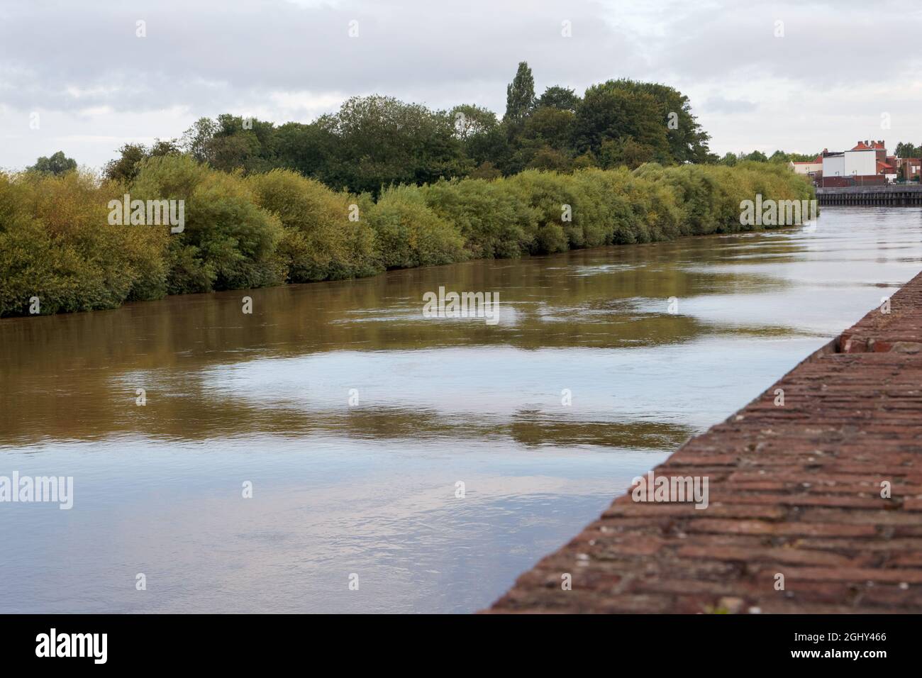 Le Trent Aegir - un type de tunnel de marée undulaire - à Gainsborough dans le Lincolnshire Banque D'Images