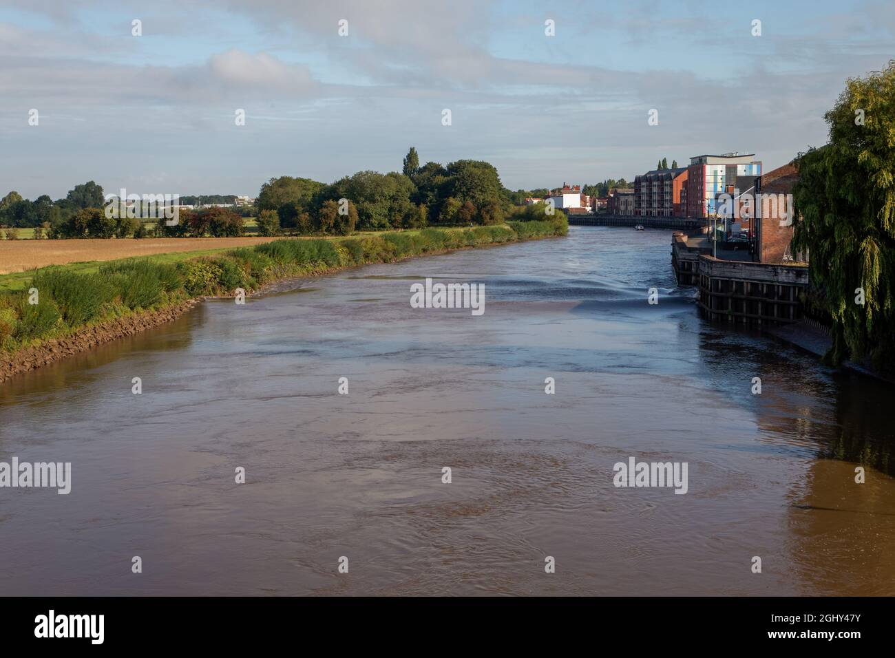 Le Trent Aegir - un type de tunnel de marée undulaire - à Gainsborough dans le Lincolnshire Banque D'Images