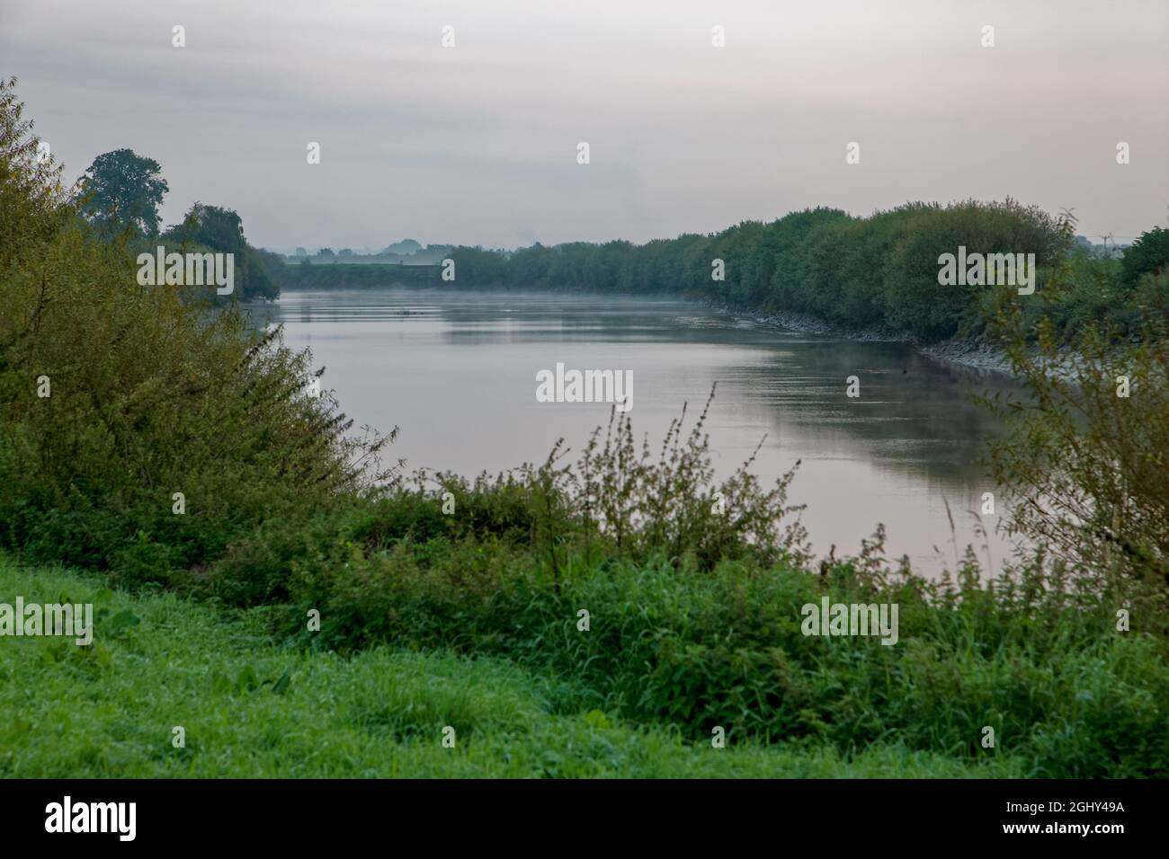 Le Trent Aegir en aval de Gainsborough Banque D'Images