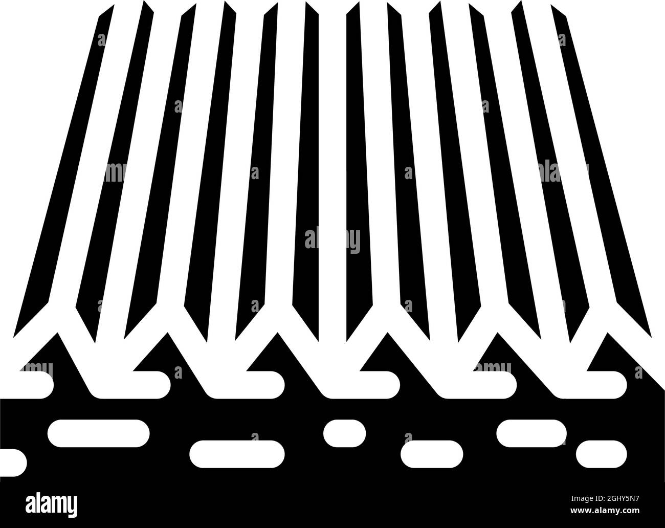illustration vectorielle d'icône de glyphe de revêtement de sol tactile Illustration de Vecteur