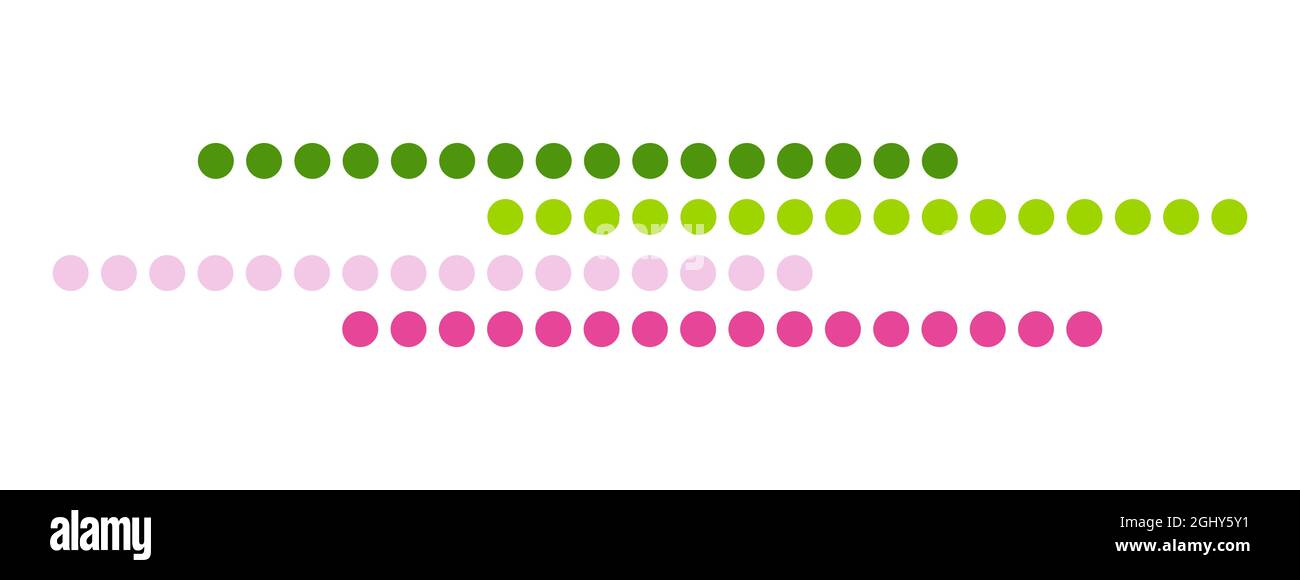 Bordure à pois de Noël. Séparateur simple de couleur pastel. Illustration vectorielle isolée sur blanc. Illustration de Vecteur