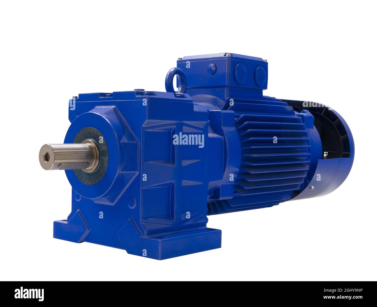 Pompe à eau, moteur électrique industriel bleu Photo Stock - Alamy
