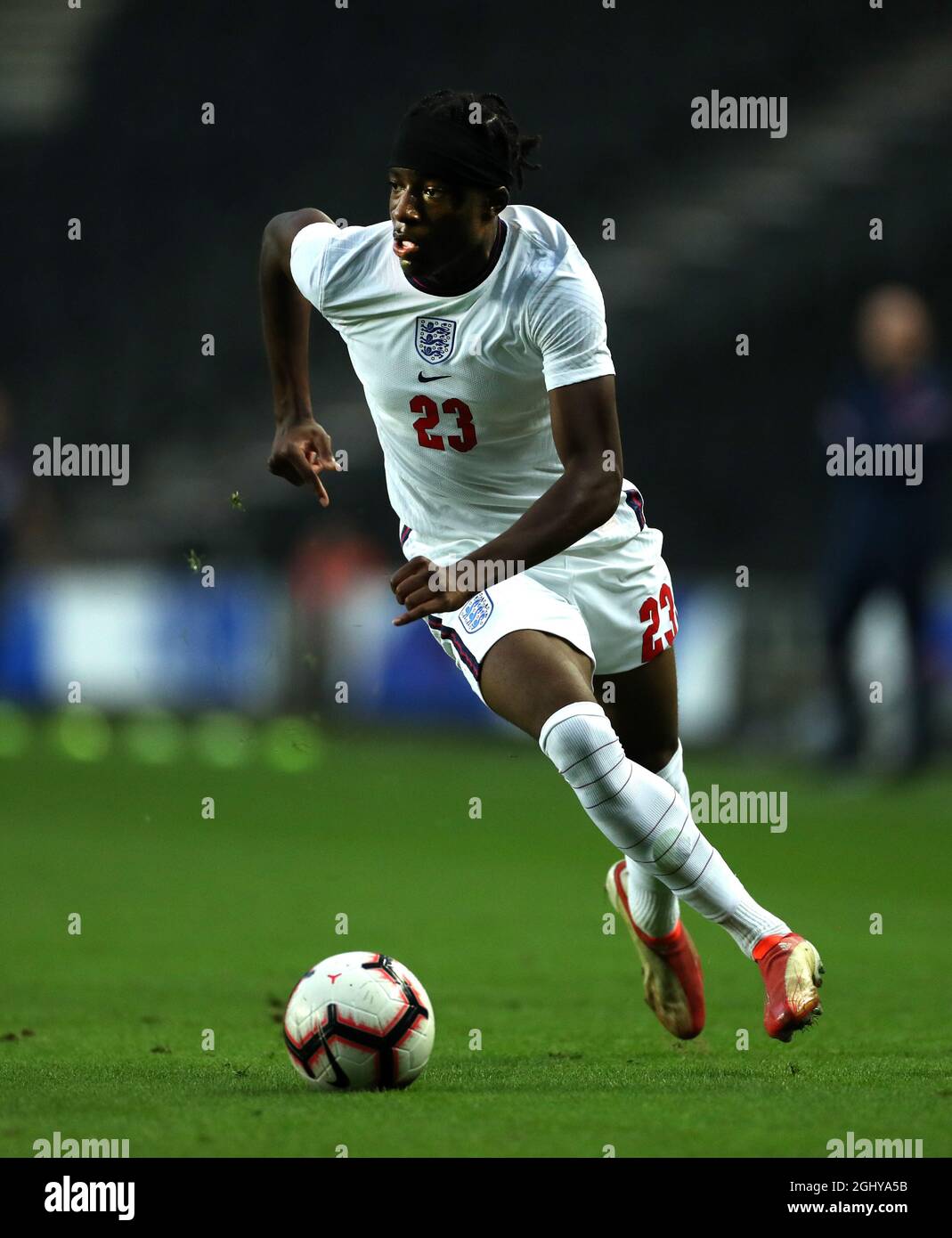 Noni Madueke d'Angleterre lors de l'UEFA Euro sous 21 Groupe G qualification match au stadumMK, Milton Keynes. Date de la photo: Mardi 7 septembre 2021. Banque D'Images