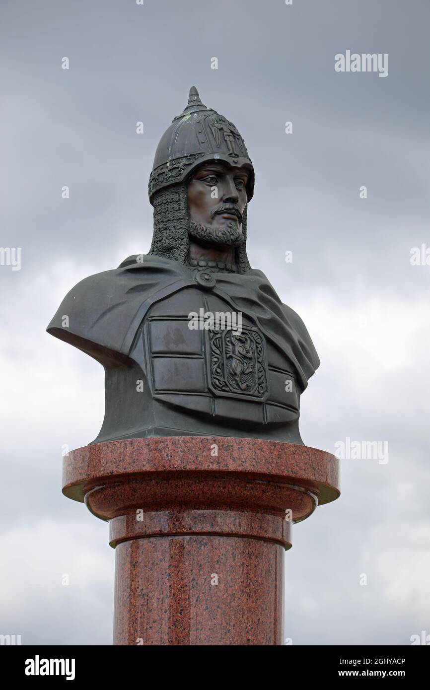 Buste d'Alexandre Nevsky à la forteresse de Bender Banque D'Images