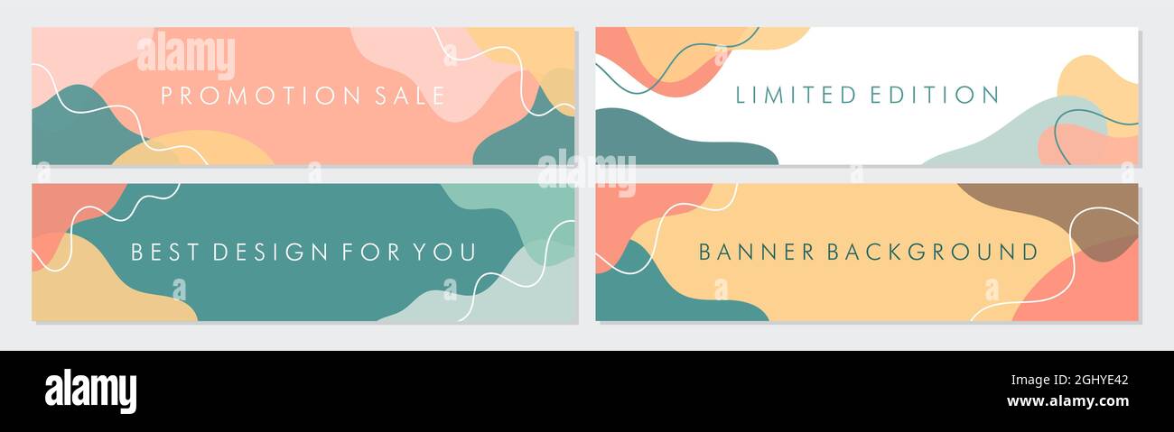 Collection de modèles de bannière de vente pour la vente promotionnelle. Bannière modifiable pour les médias sociaux, les sites Web et les publicités Internet. Illustration de Vecteur