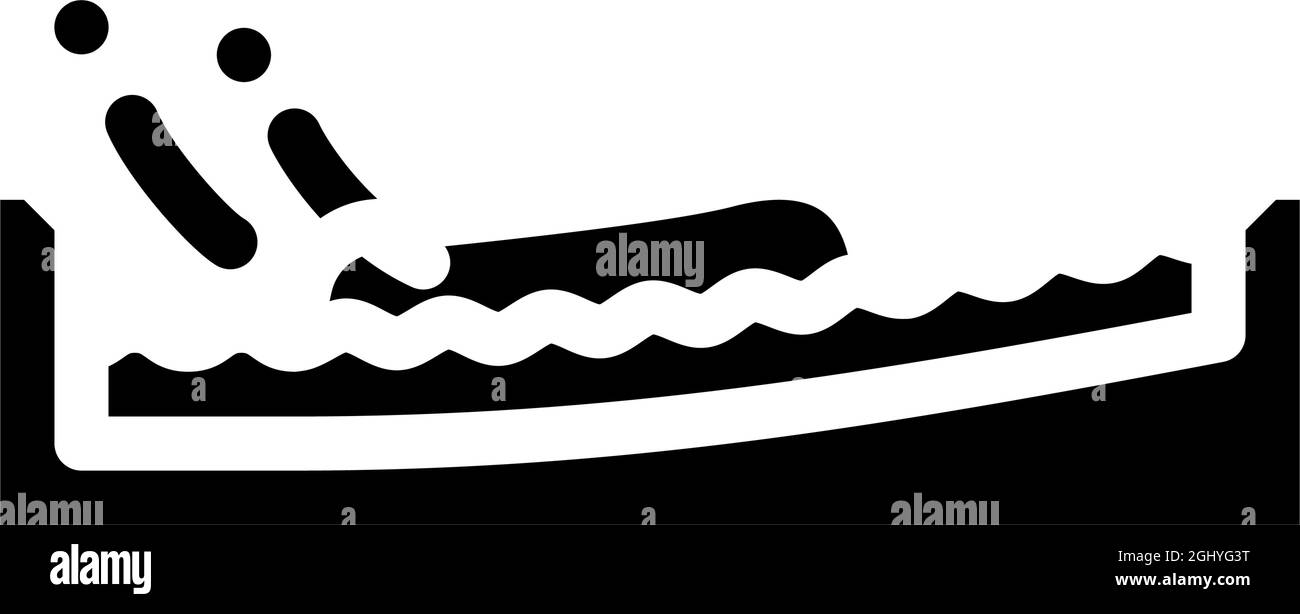 illustration vectorielle d'icône de glyphe de sport d'eau de tableau de débit Illustration de Vecteur