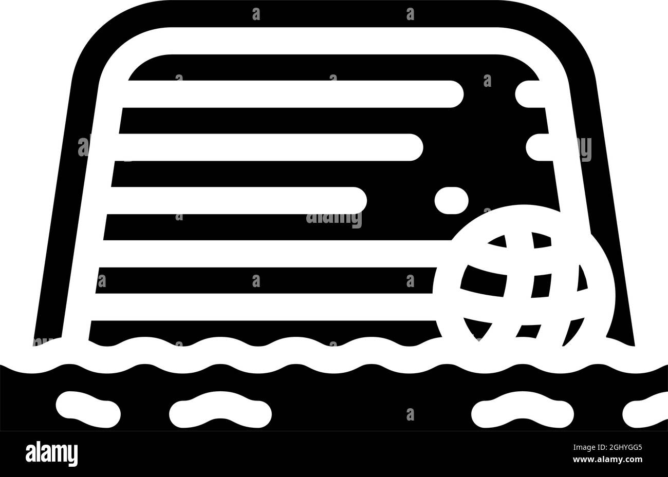 illustration du vecteur de l'icône du glyphe du water-polo Illustration de Vecteur