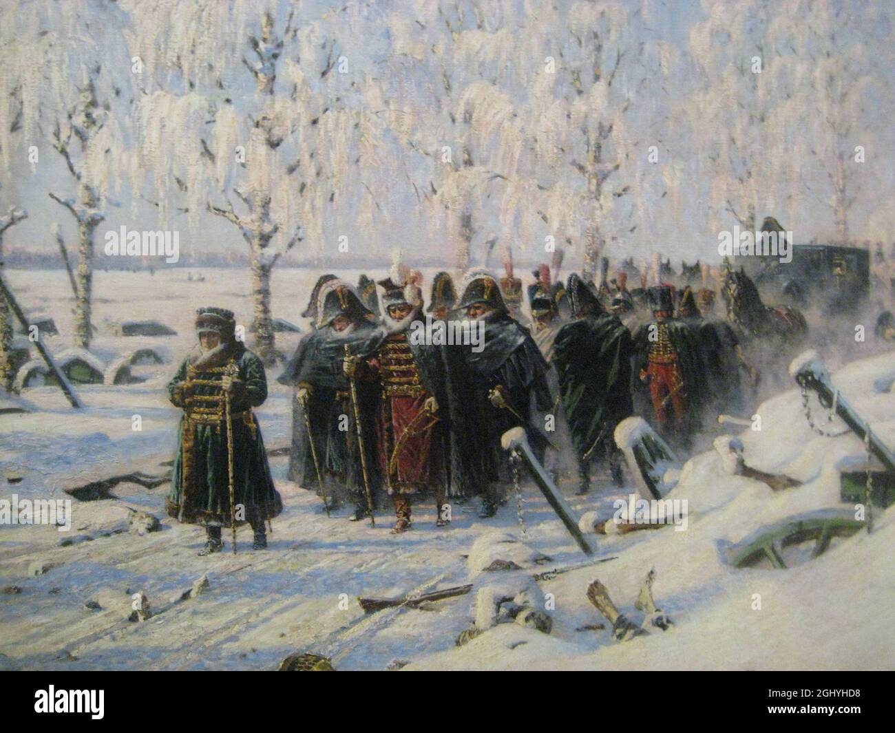 Grande Armée de Napoléon sur le retrait de Moscou en 1812 par Vasily Vereshchagin Banque D'Images