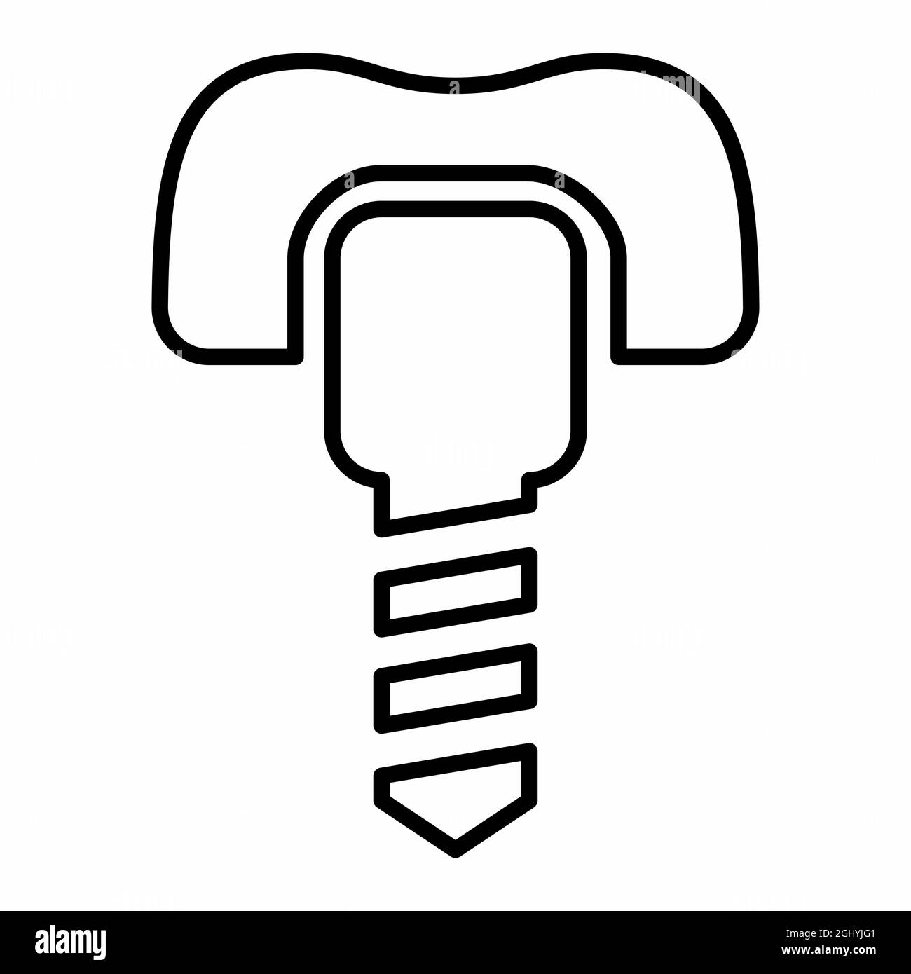 Vecteur d'icône des implants dentaires - style de ligne - illustration simple, contour modifiable, vecteur de modèle de conception, idéal pour les tirages, les affiches, publicités, Illustration de Vecteur