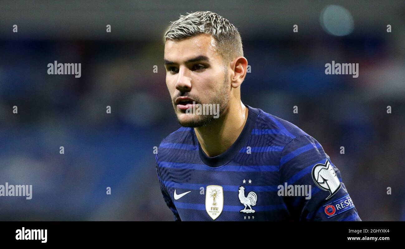 Lyon, France, 7 septembre 2021, Theo Hernandez de France pendant la coupe du monde de la FIFA Qatar 2022, qualificatifs, match de football du Groupe D entre la France et la Finlande le 7 septembre 2021 au stade Groupama à Decines-Charpieu près de Lyon, France - photo Jean Catuffe / DPPI Banque D'Images