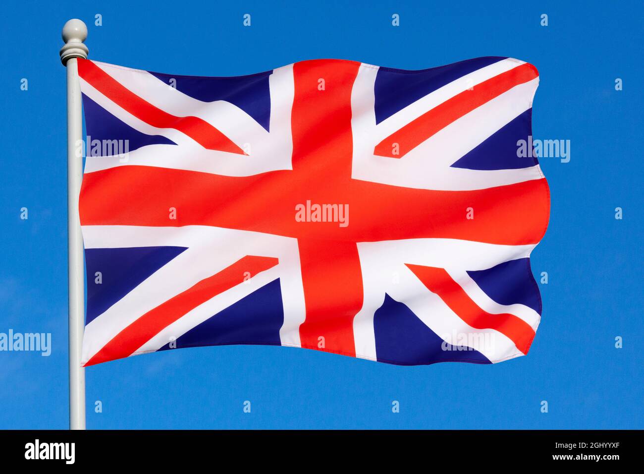 Le drapeau du Royaume-Uni de Grande-Bretagne et d'Irlande du Nord - l'Union Jack Banque D'Images
