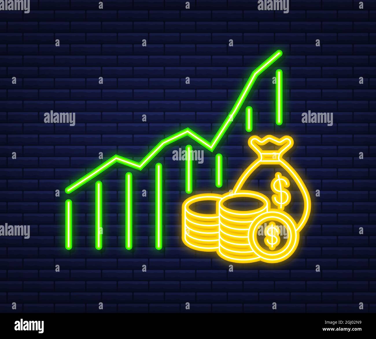Argent, finances et paiements. Définir l'icône de contour Web. Icône néon. Illustration vectorielle. Illustration de Vecteur