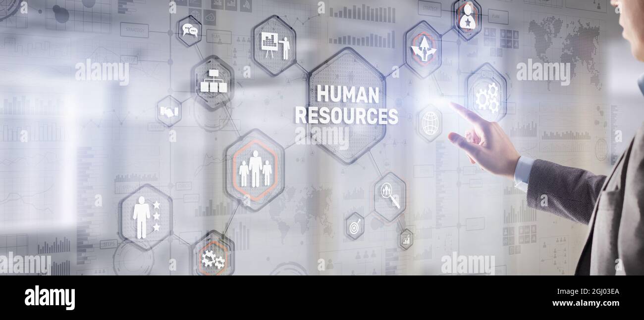 Nouvelle gestion des ressources humaines. RH. Concept de création d'équipe et de recrutement. Banque D'Images