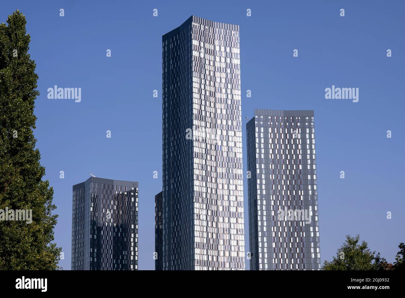 Le Deansgate Square Skyscraper Cluster Banque D'Images