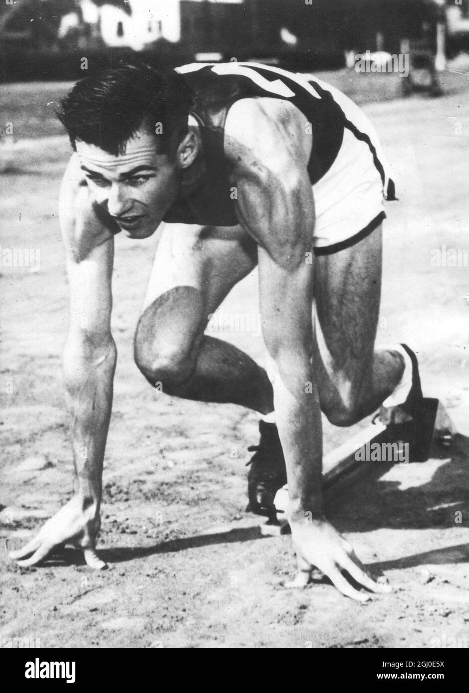 Mel Patton 1948 sprinter olympique des États-Unis Banque D'Images