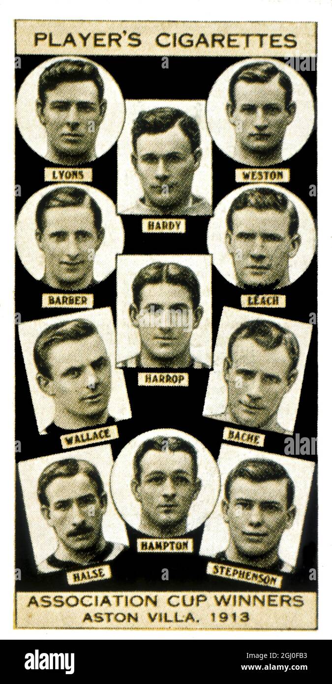 Aston Villa - vainqueurs de la coupe FA 1913 Banque D'Images