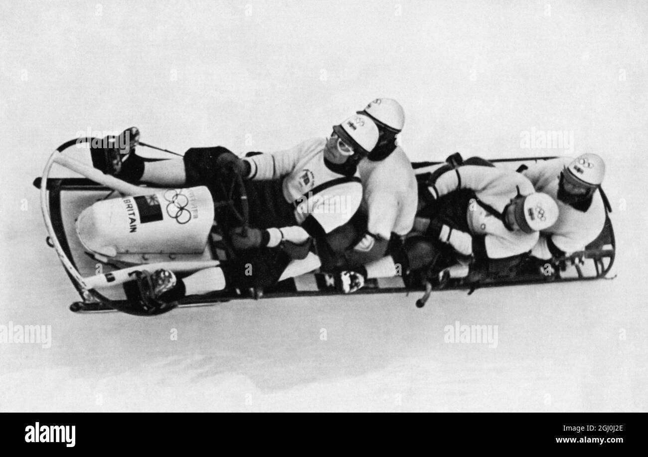 Grande-Bretagne équipe de bobsleigh (F. J. McEvoy, G. C. Dugdale, C. P. Green, I. F. Cardno) ©TopFoto Banque D'Images