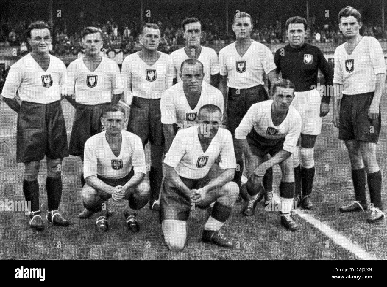 1936 Jeux Olympiques, Berlin - équipes de football du monde entier - Pologne Fussballmannschaften aus aller Welt - Polen Banque D'Images