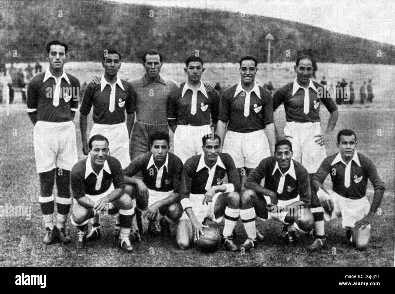 1936 Jeux Olympiques, Berlin - équipes de football du monde entier - Egypte Fussballmannschaften aus aller Welt - Agyptan ©TopFoto Banque D'Images