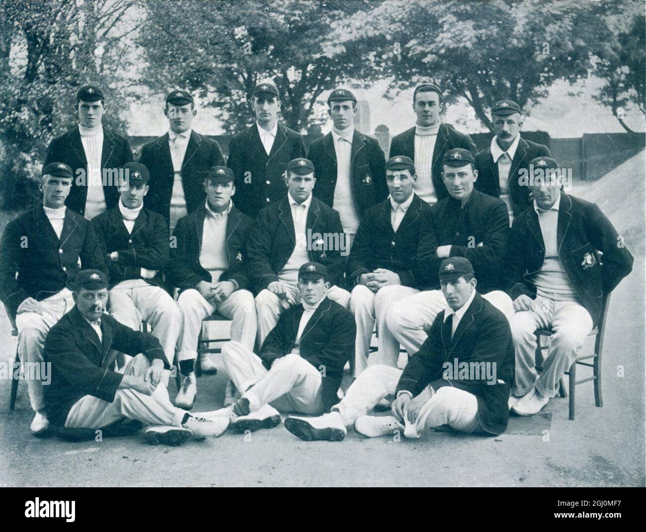 L'équipe australienne de cricket 1909 Banque D'Images
