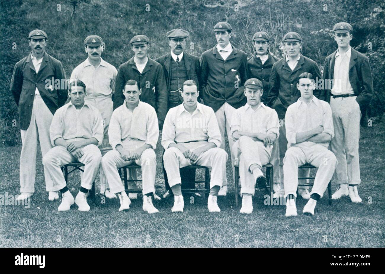 L'équipe de cricket de Kent 1909 Banque D'Images