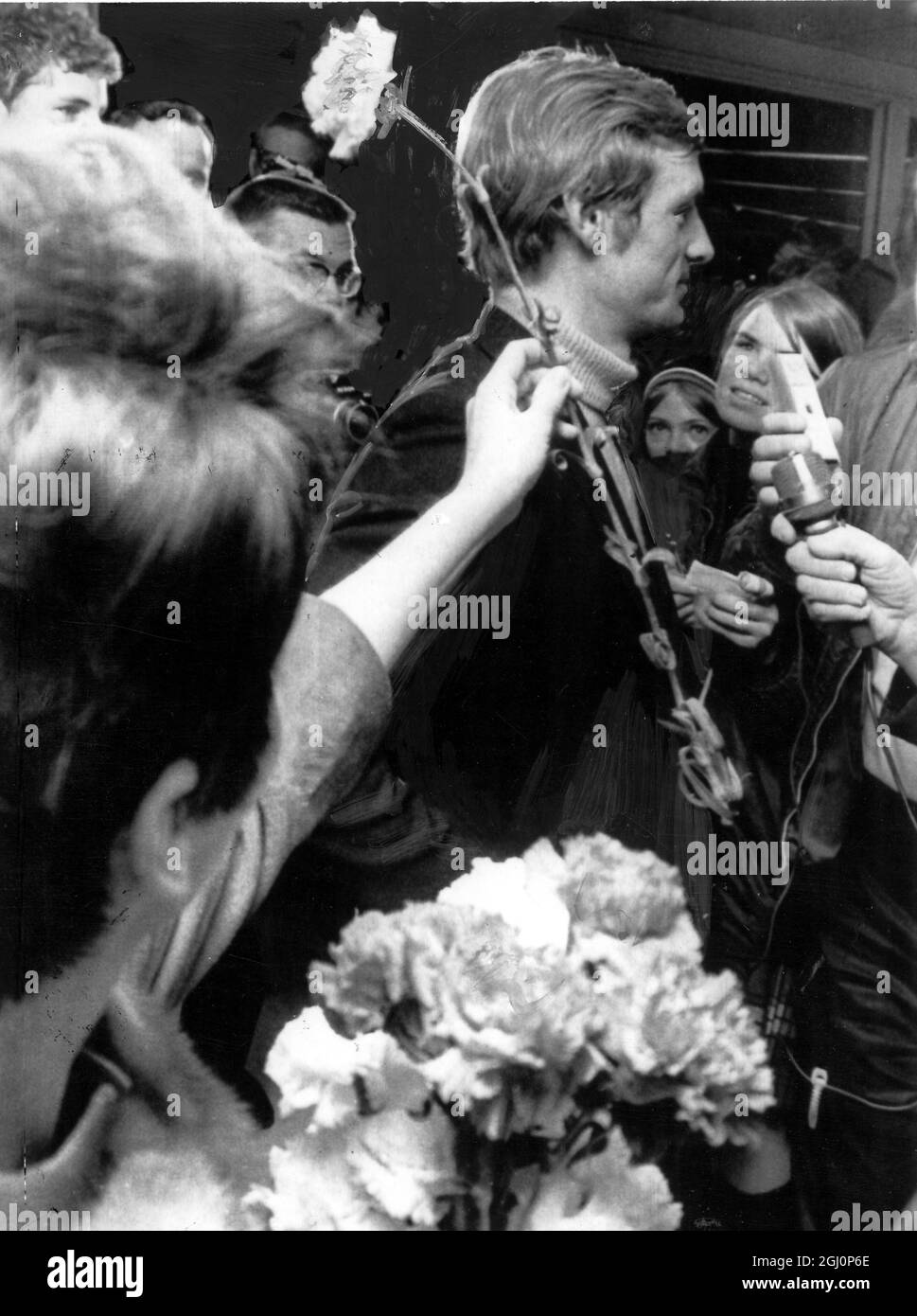 Jean-Claude Killy, coureur de ski alpin de la coupe du monde de France. Banque D'Images