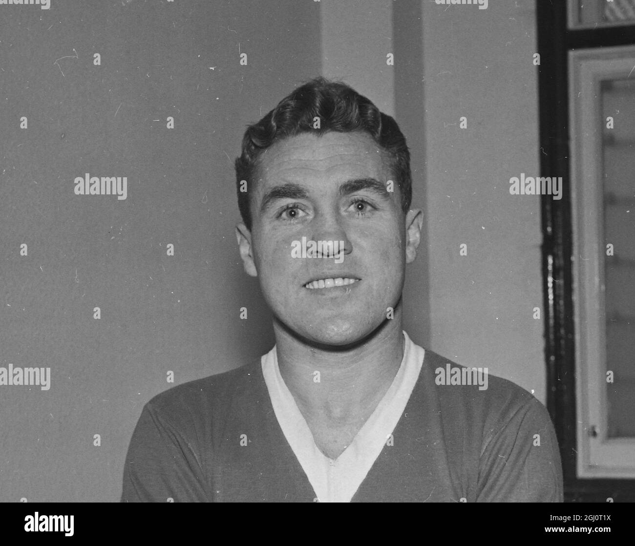 BOBBY COLLINS DU CLUB DE FOOTBALL D'EVERTON 18 JANVIER 1960 Banque D'Images