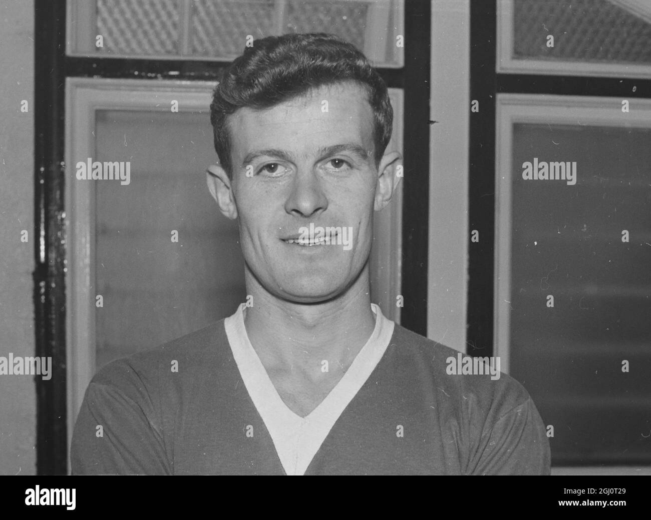 ALAN SHACKLETON DU CLUB DE FOOTBALL D'EVERTON 18 JANVIER 1960 Banque D'Images