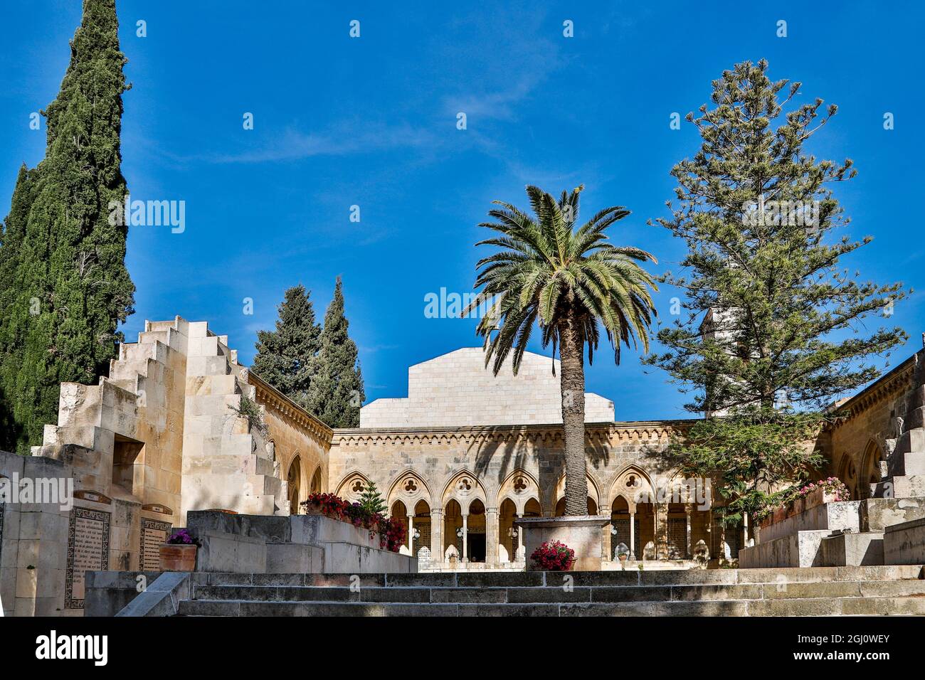 Israël, Jérusalem. Mont des oliviers, Église du Pater Noster. Banque D'Images