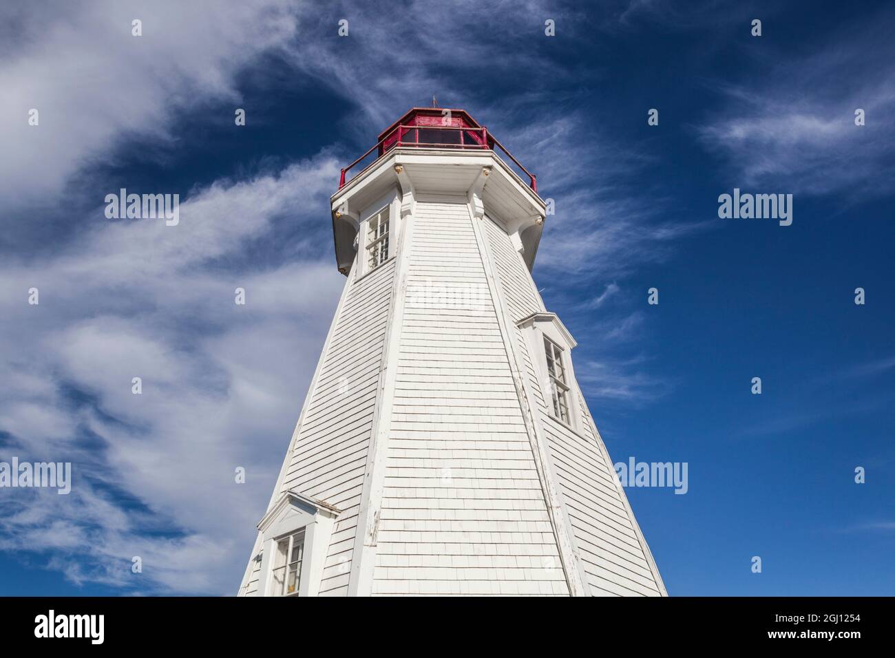 Canada, Nouveau-Brunswick, Île Campobello. Phare de Mulholland point. Banque D'Images