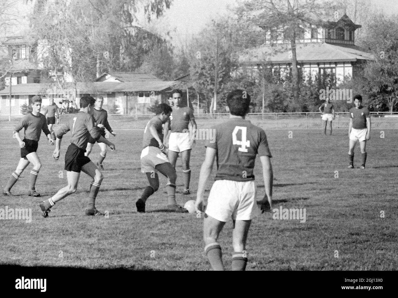 FOOTBALL ENTRAÎNEMENT DE L'ÉQUIPE ITALIENNE POUR LA COUPE DU MONDE ; 26 MAI 1962 Banque D'Images