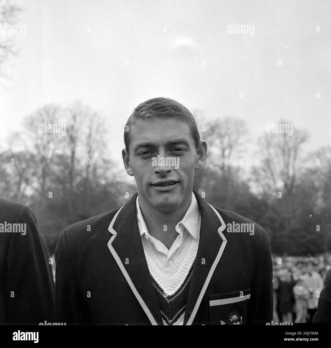 JACK POTTER À ARUNDEL - PORTRAIT DU JOUEUR AUSTRALIEN DE CRICKET ; 27 AVRIL 1964 Banque D'Images