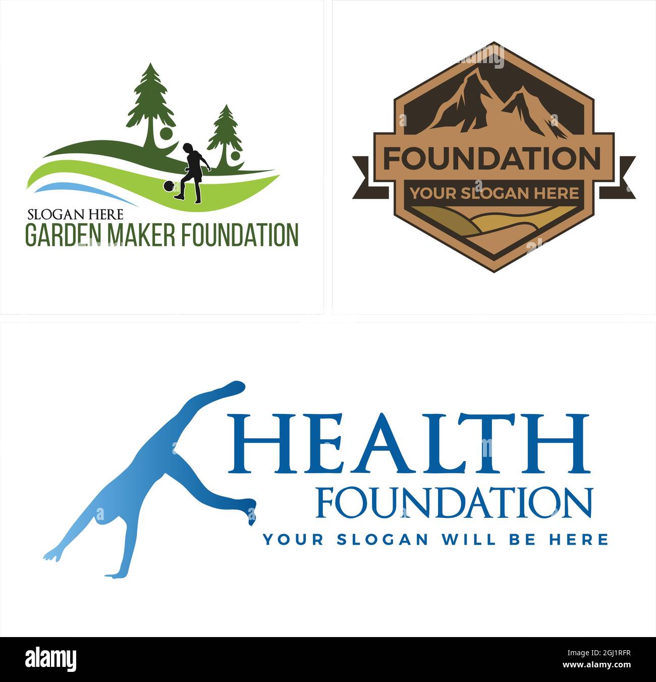 Nature Health Foundation logo Design Illustration de Vecteur
