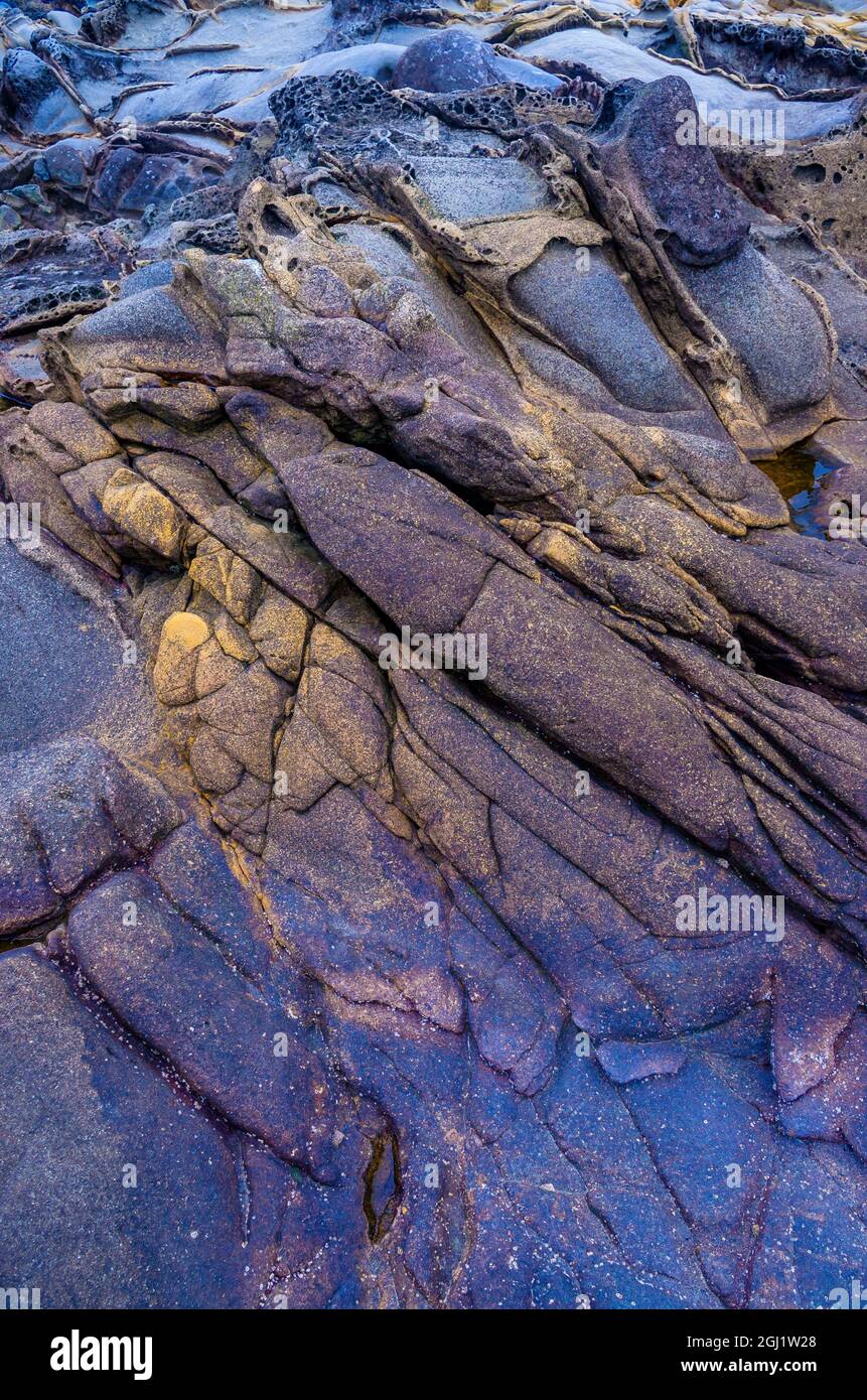 Formations rocheuses à Bean Hollow Beach, Californie, États-Unis Banque D'Images