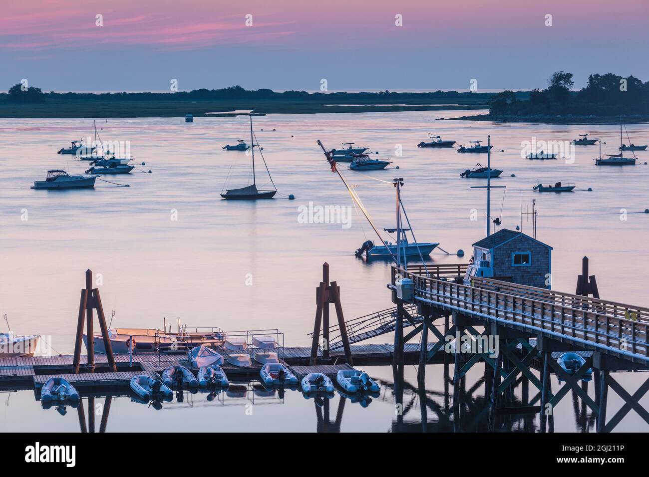États-Unis, Massachusetts, Ipswich. Lever de soleil sur Great Neck Banque D'Images