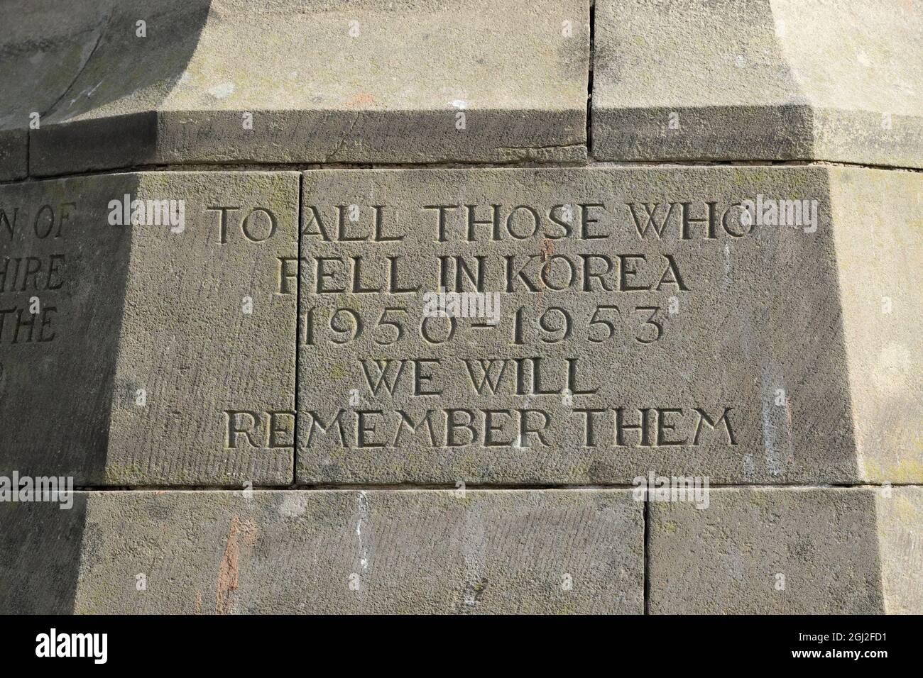 Mémorial de la guerre de Corée 1950 - 1953 sur le mémorial de guerre à Hereford au Royaume-Uni Banque D'Images