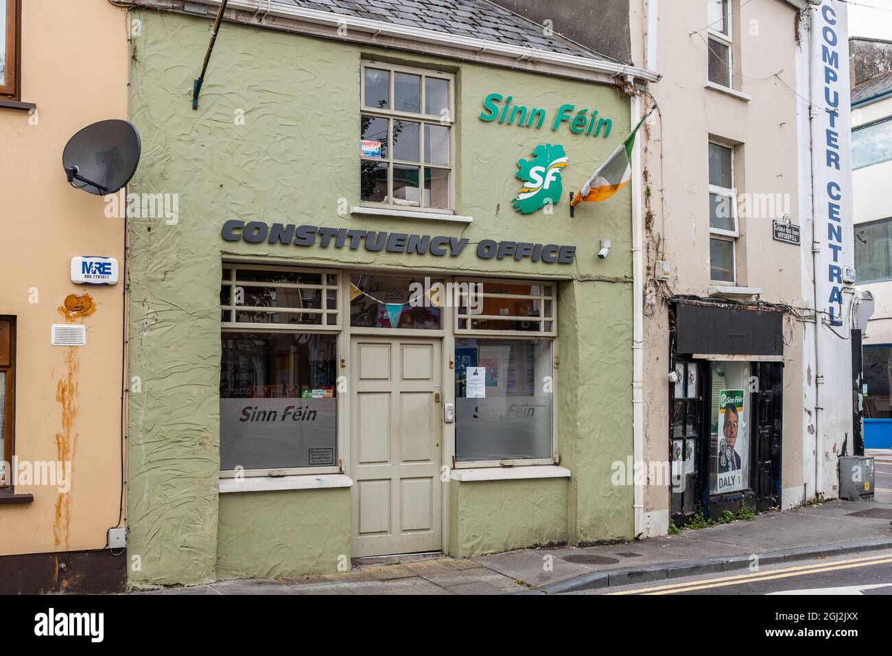 Bureau de circonscription de Sinn Fein à Tralee, Co. Kerry, Irlande. Banque D'Images