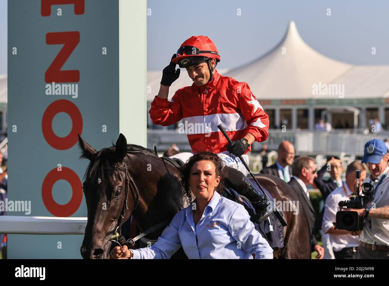 Tout simplement magnifique, monté par Silvestre de Sousa, remporte les 25:15 Japan Racing Association Scepter Fillies's Stakes à l'hippodrome de Doncaster, Doncaster, South Yorkshire, UK, 08 09 2021 Banque D'Images