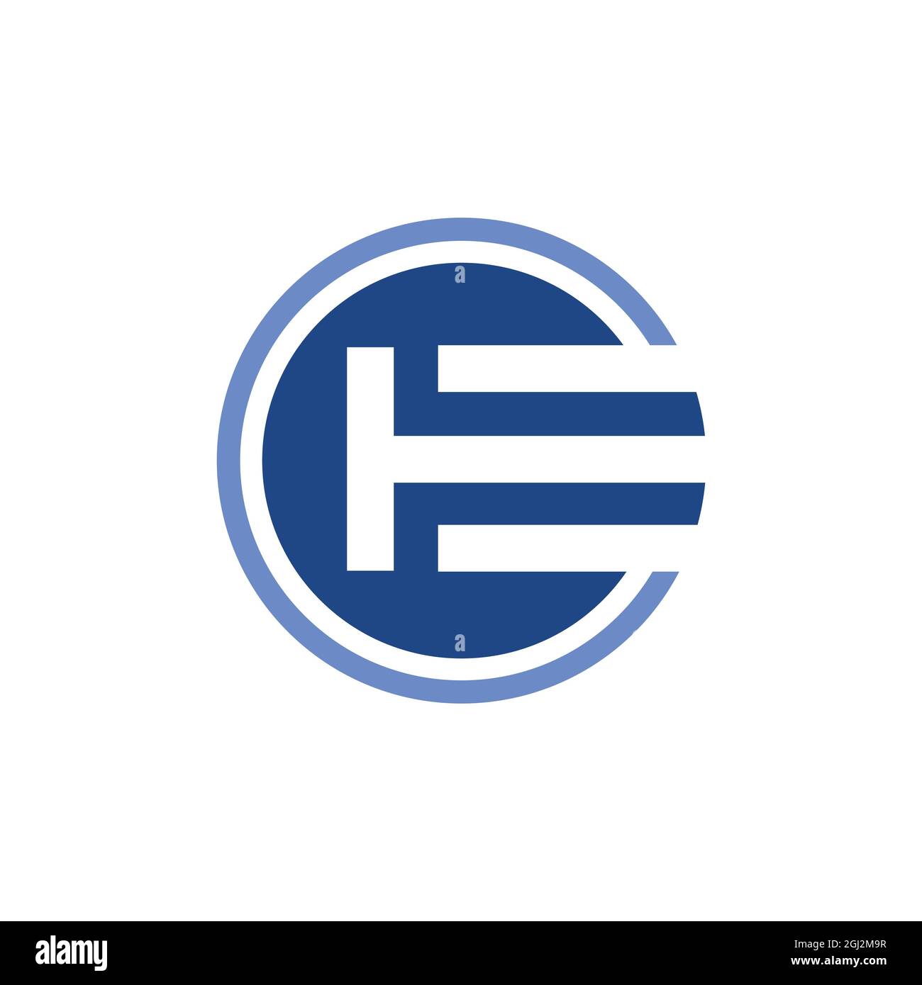 Abstrait lettre E logo icône plat vecteur concept graphique simple design élégant Illustration de Vecteur