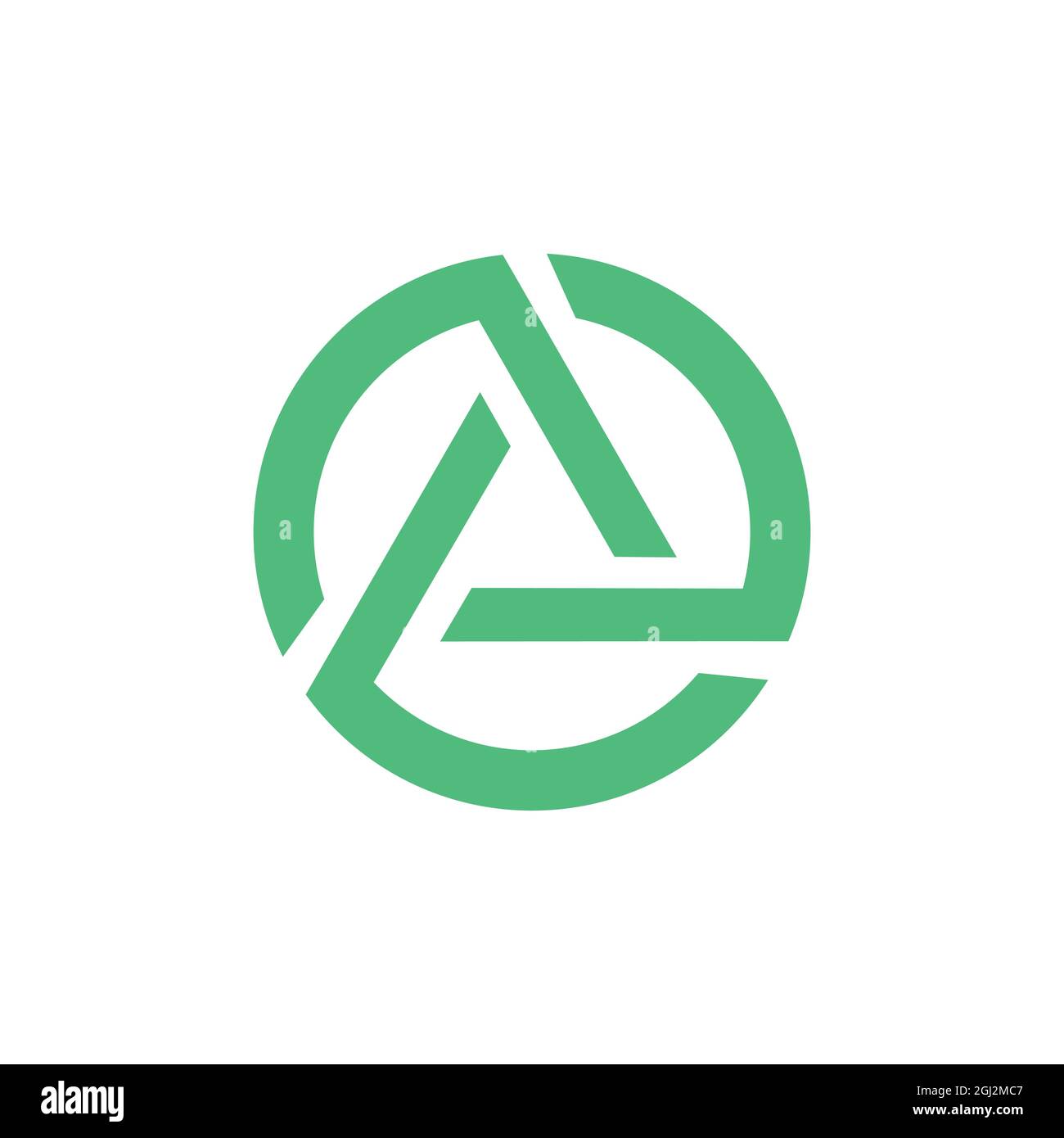 Lettre Un cercle logo icône vecteur plat concept graphique simple design élégant Illustration de Vecteur
