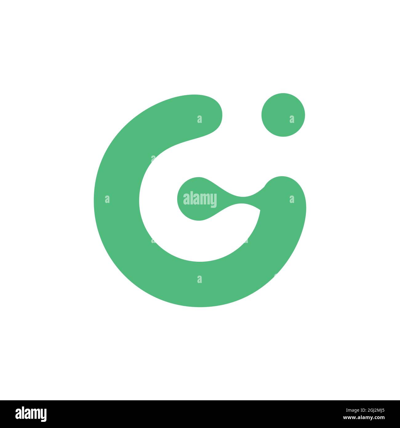 Lettre G vert logo icône plat vecteur concept graphique simple design élégant Illustration de Vecteur