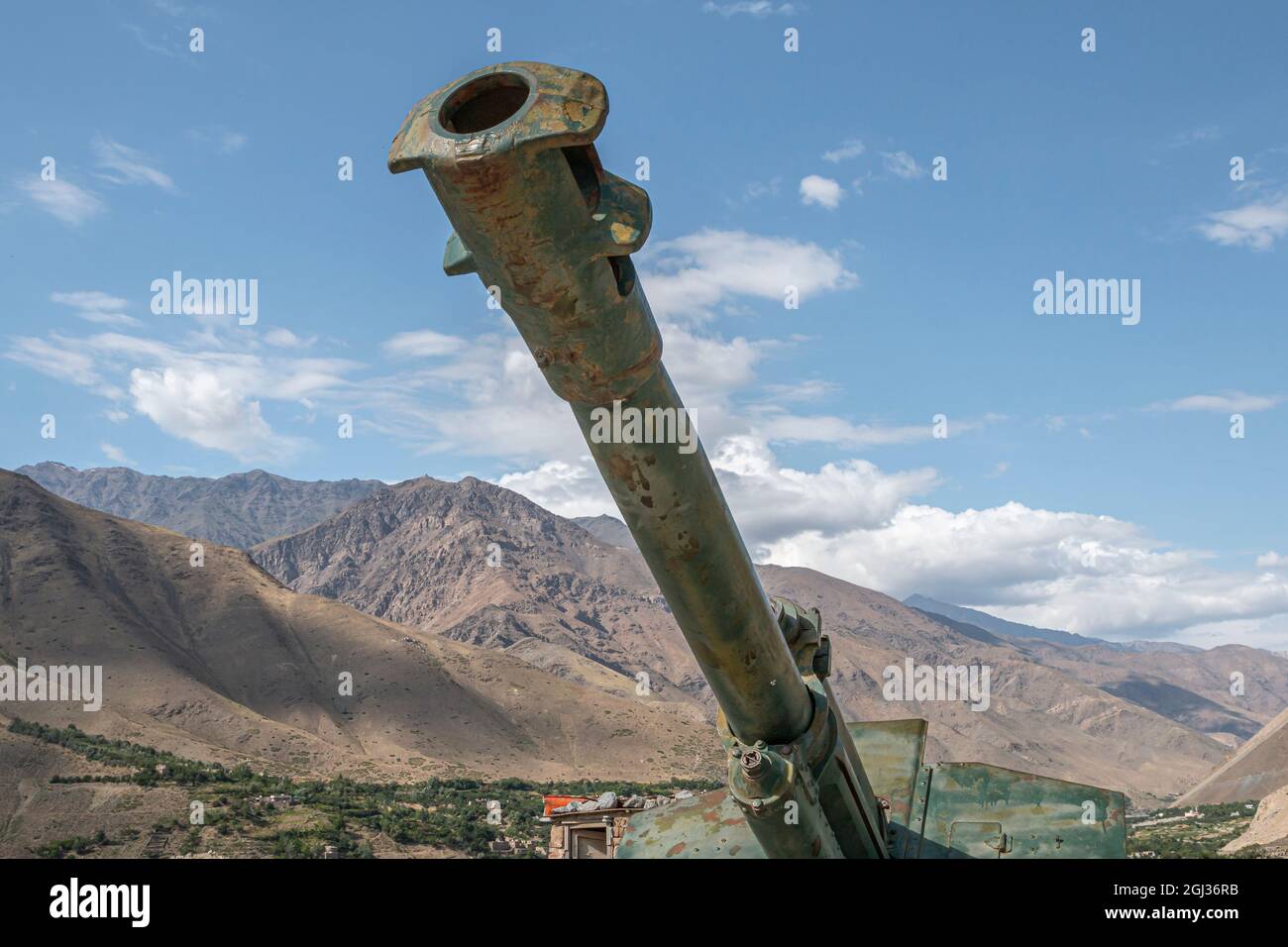 Vieux matériel militaire dans la vallée de Panjshir, en Afghanistan Banque D'Images